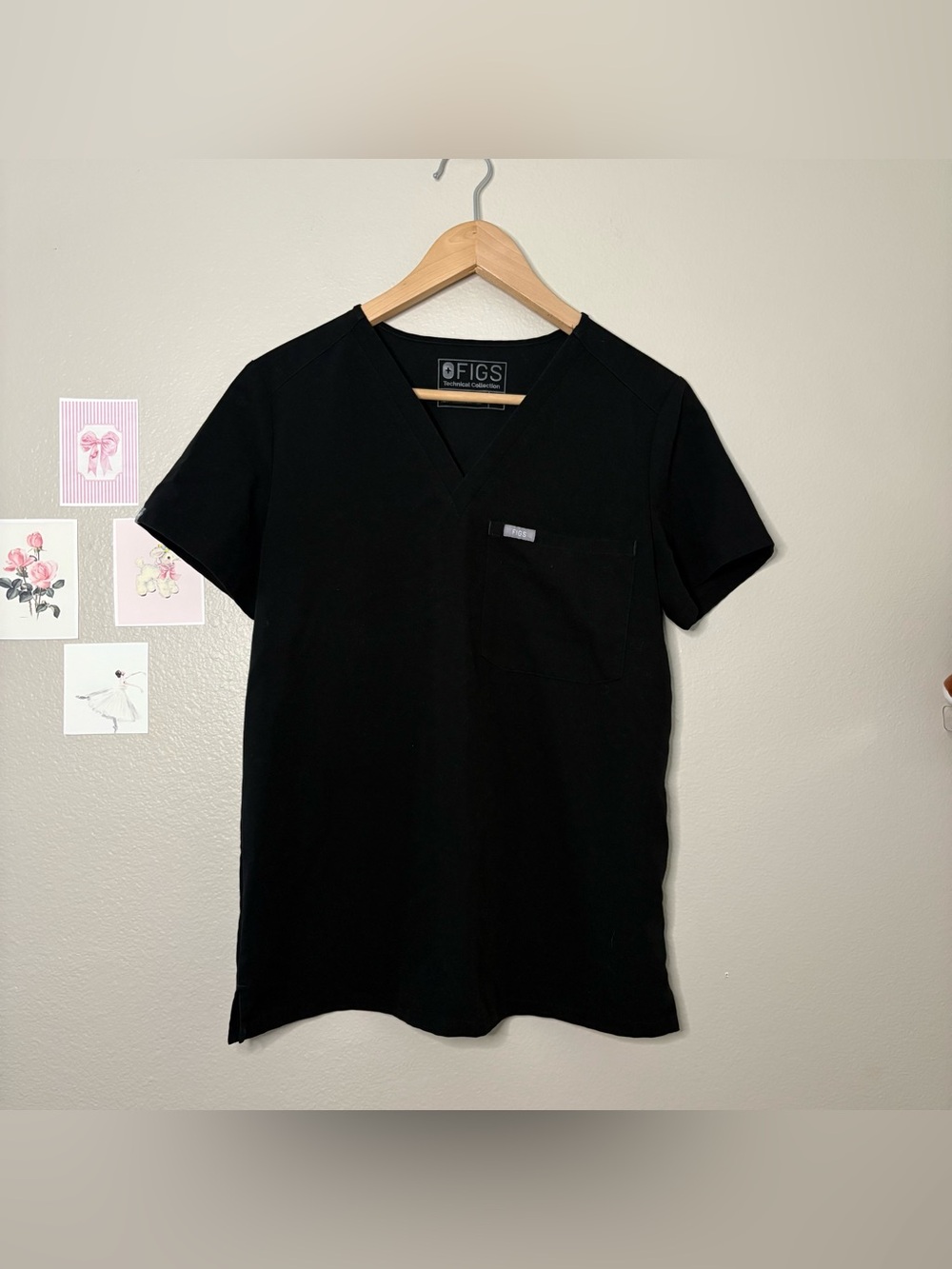 Figs scrubs top nurse cna medical field black quiet luxury workwear women unisex